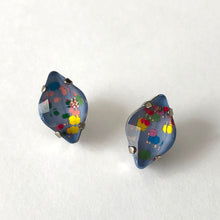 画像をギャラリービューアに読み込む, Pastel blue Polka dot stud earrings - Heiter Jewellery
