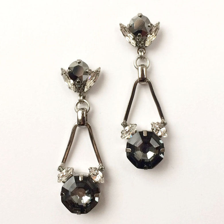 Silver Night Chrysler Earrings - Heiter Jewellery