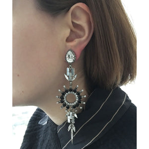 Chrysler Black Earrings - Heiter Jewellery