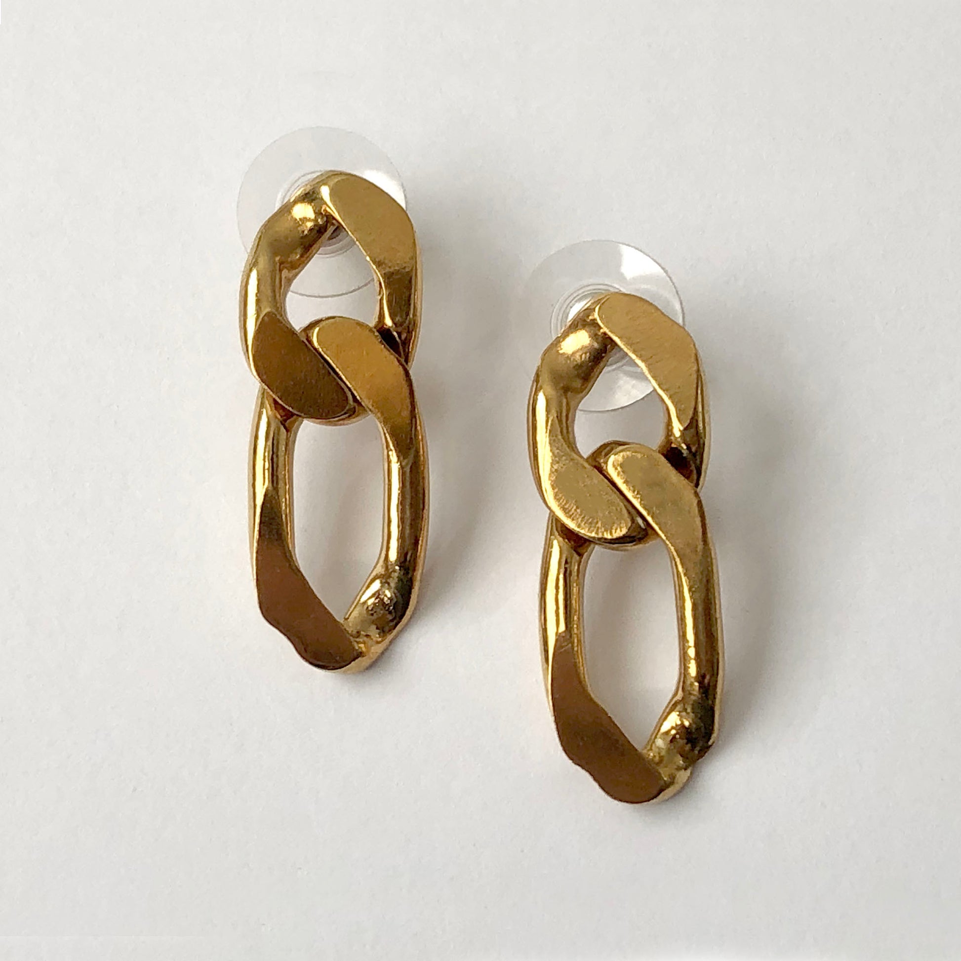 Gold vermeil Chain Earrings - Heiter Jewellery