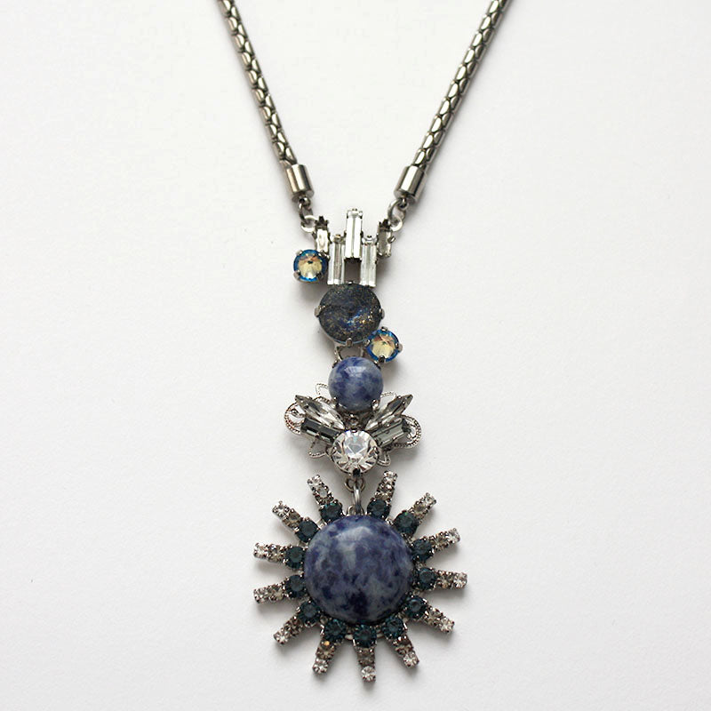 Chrysler Blue Pendant Necklace - Heiter Jewellery